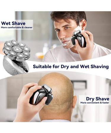 Buy Gaps Razors: 6-in-1 Bald Head & Face Razor for Men | Cestmall 9D Electric Grooming Kit - Wet & Dry Use - Buy Online on GoSupps.com