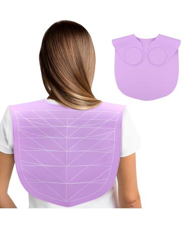 Segbeauty Hair Cutting Guide Mat Purple Longer Silicone Waterproof Cutting Mat Professional Salon Hair Cutting Mat with Guidelines Weighted Neck Wrap for Hair Stylist