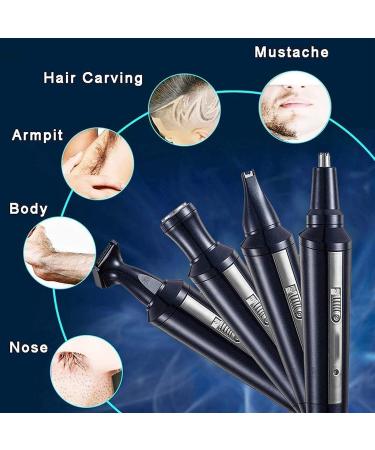 Professional USB Rechargeable Ear and Nose Hair Trimmer IPX7 Waterproof Grooming Kit for Men & Women with Dual Edge Blades - Buy Online on GoSupps.com