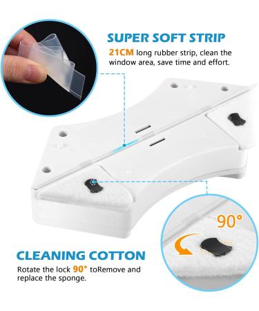 Window Cleaner Magnetic Glass Wiper Adjustable Double Sided Window Cleaner Cleaning Tool with Safety Rope Diamond Shaped 3-30Mm (3 26mm) - Buy Online on GoSupps.com