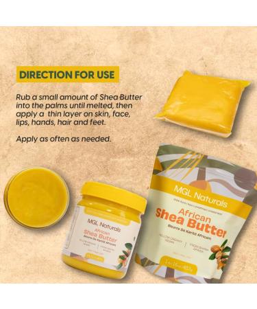 Unrefined Organic Shea Butter Cream - Nourishing Skin & Hair | 14.11oz from Ghana - Buy Online on GoSupps.com