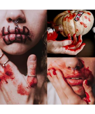 Bobisuka Halloween Kunstblut 2 Set - Realistic Washable Fake Blood for Carnival Film & Theater | Dark Red & Scarlet Red - Buy Online on GoSupps.com