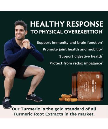 TRIBE ORGANICS 1050mg Turmeric Curcumin C3 Complex Supplement - Natural Anti-Inflammatory Support - Buy Online on GoSupps.com