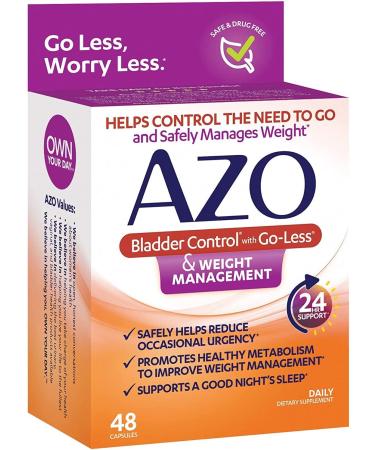 Azo Bladder Control with Go-Less & Weight Management - 48 Capsules for Optimal Urinary Health - Buy Online on GoSupps.com