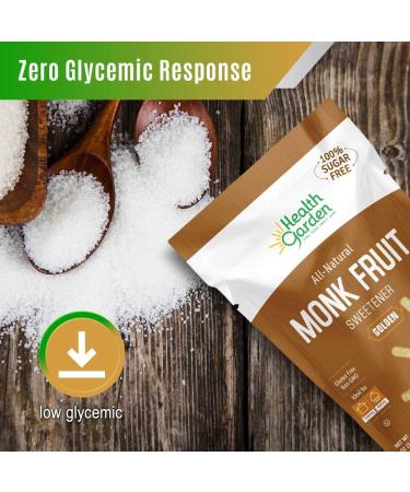 Health Garden Monk Fruit Sweetener Golden 16 oz - All Natural, Zero-Calorie Sweetener - Buy Online on GoSupps.com