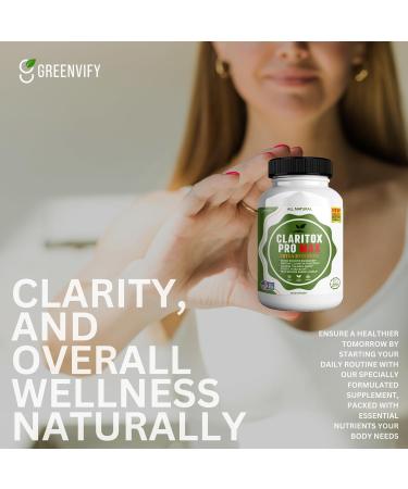 Claritox Pro Max | Extra Strength Ginkgo & Red Asian Ginseng | Natural Mood Booster & Cognitive Support | 60 Veggie Capsules | Vegan & Gluten-Free (1) - Buy Online on GoSupps.com