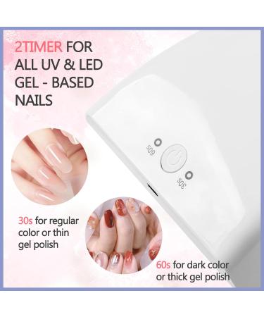 ANGNYA 30W UV Nail Lamp for Gel Nails - Professional Nail Dryer with 2 Timers - Portable UV Lamps for Nail Art at Home and Salons (White) - Buy Online on GoSupps.com