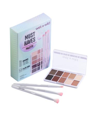 Wet n Wild Must-Have Palette Kit  Color Icon Eyeshadow Palette and Eyeshadow Brushes  Nude Awakening (1180441)