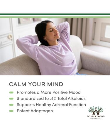 Kanna Extract Supplement (Sceletium Tortuosum) - 50mg Per Capsules 120 Count - for Relaxation and Peace of Mind (Min .4% Total Alkaloids) Non-GMO Gluten Free Vegan Safe by Double Wood - Buy Online on GoSupps.com