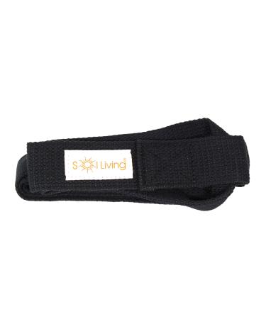 Sol Living Carry Straps Black Cotton Yoga Mat Sling Adjustable Carrying Strap Fitness Exercise Strap