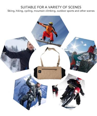 Hand Warmer Bag - Breathable & Windproof USB Outdoor Warmer for Skiing - Khaki - Buy Online on GoSupps.com