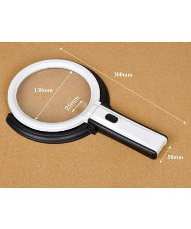 Portable Magnifiers Folding 2 Times/5 Times High-Definition Hand-Held Lamp with a Rechargeable Desktop Full of Stars - Buy Online on GoSupps.com