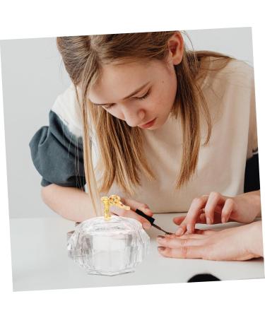 Tools Glass Nail Dish Cups Manicure Nail Dish Cup Nail Cup Dish for Acrylic Nails Round Nail Art Cup Nail Dish with Lids Nail Powder Holder Nail Dish Bowl With Cover Metal Wash Pen - Buy Online on GoSupps.com