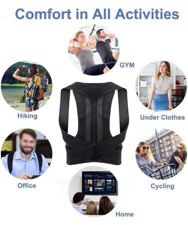 Full Back Posture Correction Support Brace Upper and Lower Back Pain Relief Thoracic Kyphosis Rounded Shoulders Straightener Shoulder Waist Strap (Size : 2XL) (X) (XXX) - Buy Online on GoSupps.com