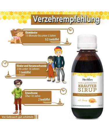 Herbion Naturals Cough Syrup with El Jarabe Para La Tos Con Miel Naturally Soothes the Throat Green Honey 5 fl oz Pack of 2 - Buy Online on GoSupps.com