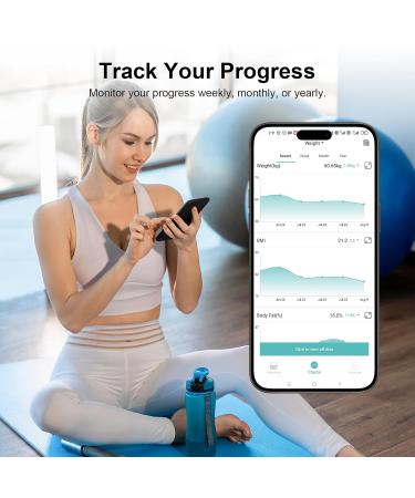 Healthkeep Smart Body Fat Scale with Large VA Display 15 Body Composition Metrics with Heart Rate Body Fat Smart Digital Bathroom Weighing Scale Compatible with iOS Android Max 400lb/180kg 28cm Marine Blue - Buy Online on GoSupps.com