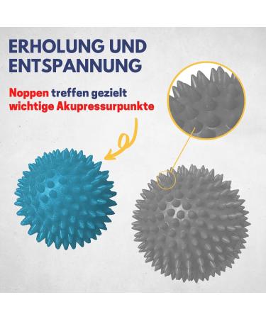 Best Sporting Massage Balls Set - Reflex Zone Therapy & Relaxation | Includes Free Exercise Instructions - Soft & Hard Hedgehog Balls - Buy Online on GoSupps.com