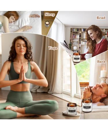 Premium Scented Candles Set - Aromatherapy Soy Wax Candles 50+ Hour Burn Time Black Amber Jar Perfect Gifts for Home Pack of 4 - Buy Online on GoSupps.com
