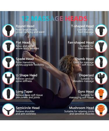 Cotsoco Massage Gun - Deep Tissue Percussion Muscle Massager for Athletes | Super Quiet & Portable Electric Device with 12 Heads - Black - Buy Online on GoSupps.com