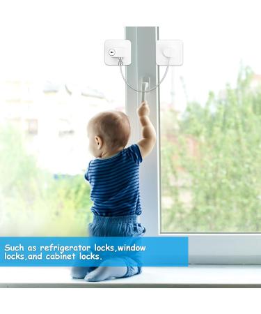 HBSFBH Refrigerator Lock - 4 Pack Child Safety Locks for Windows & Cabinets | No Drilling Child Safety Solutions | Secure Your Home Today! - Buy Online on GoSupps.com