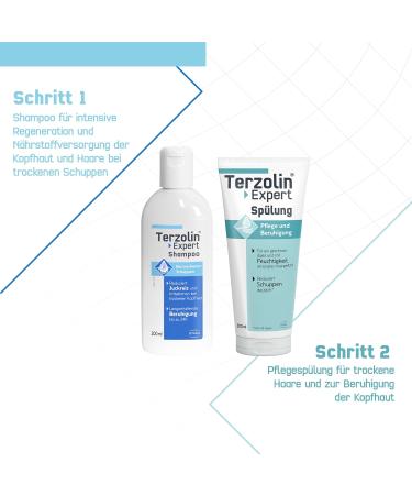  Terzolin Terzolin Expert Shampoo for dry scalp hair care anti-dandruff for dry dandruff and eczema with postbiotic and allantoin 200 ml - Buy Online on GoSupps.com