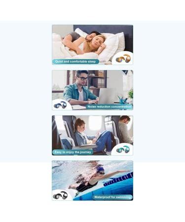 Noise Reducing Ear Plugs Waterproof Silencing Ear Plugs - Soft Waterproof Silicone Three Layers of Mute Earplugs with Box for Unisex-Adult Swim Training Jiahua Orange - Buy Online on GoSupps.com