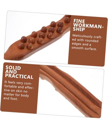 Hapinary Three Rows Roller Rods - Body Massage Bars & Manual Gua Sha Stick - Wooden Household Massage Tool for Relaxation and Pain Relief - Buy Online on GoSupps.com