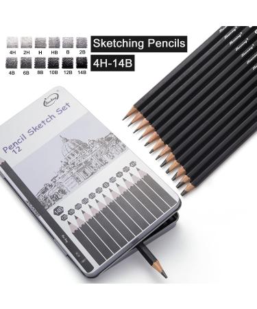 GETHPEN Sketch Pencils 12 Pack - Graphite Drawing Pencils for Art, Shading, and Sketching - Buy Online on GoSupps.com