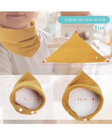 WD&CD Triangle Baby Dribble Bibs - 4 Pack, Adjustable Button, Soft & Absorbent | Boys Girls - Buy Online on GoSupps.com
