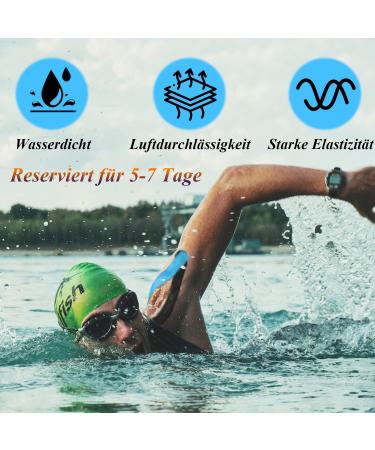 Honyao Kinesiology Tape - 2 Pack (5m x 5cm) | Elastic Waterproof Sports Tape for Shoulder Back Knees Elbows & Neck - Skin-Friendly Blue - Buy Online on GoSupps.com