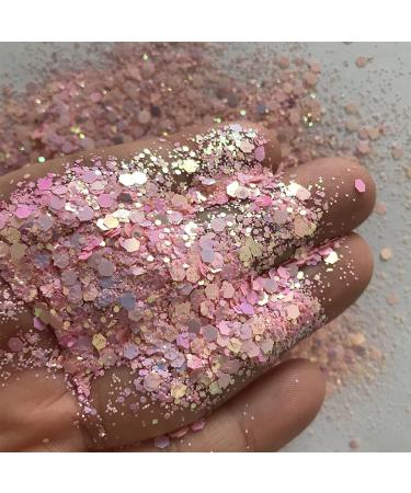 15g Pink Chunky Mix Sequins Glitter - Festival Rave Makeup & Nail Art Decoration - Buy Online on GoSupps.com