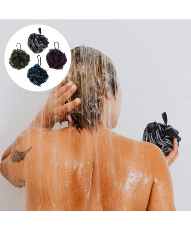 Buy FOMIYES 4pcs Bath Ball & Flower Pouf - Body Scrubber & Shower Loofah for Women | Mesh Pouf & Back Scrubber for Ultimate Cleanliness - Buy Online on GoSupps.com