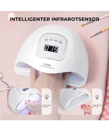 150W UV LED Nail Dryer Lamp - Infrared Sensor LCD Display 10/30/60/99S Timer for Gel Nails - Buy Online on GoSupps.com