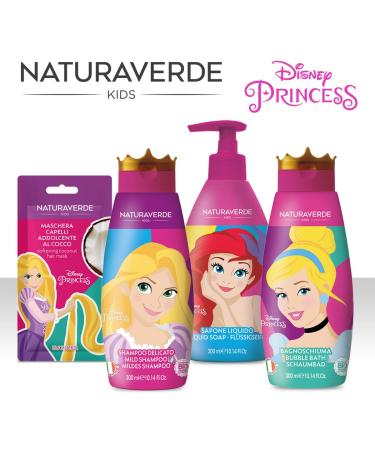 Naturaverde Kids Disney Princess Shower Gel - Organic Foam Body Care for Children | 300 ml - Buy Online on GoSupps.com