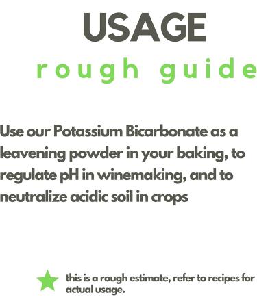 Potassium Bicarbonate (100g) | Packed in Canada| Leavening Agent Acid Reduction Powder| Used for Winemaking Baking and Plants| by Elo s Premium - Buy Online on GoSupps.com