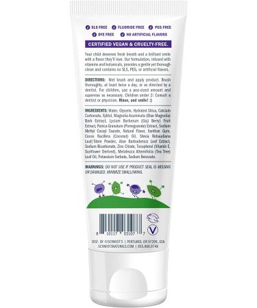 Schmidt's Kids Mint Berry Toothpaste - 4.7 oz Natural Deodorant - Buy Online on GoSupps.com