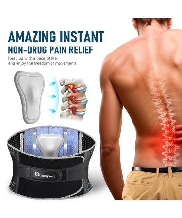 Back Brace for Lower Back Pain - Breathable Support Belt with 3D Lumbar Pad for Herniated Disc & Sciatica XL Size (Waist 43.5-50.5 - Buy Online on GoSupps.com