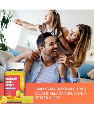 1400MG Magnesium Citrate Gummies High Absorption Magnesium Gummies for Adults Extra Strength Magnesium Gummy Supplement for Healthy Relaxation Vegan Non-GMO 60 Gummies 60 Count (Pack of 1) - Buy Online on GoSupps.com