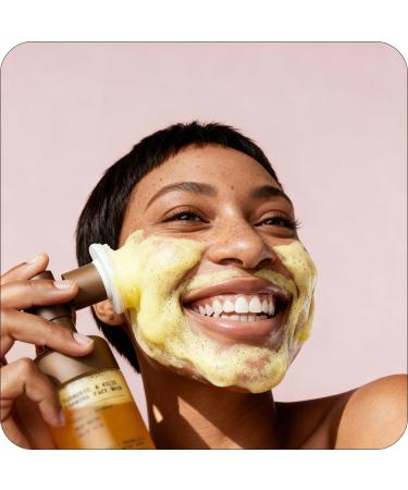 Glo Melanin Turmeric & Kojic Foaming Face Wash Brightening Foaming Cleanser with Scrubber Top Rose Water Vitamin C Aloe & Kojic Acid Natural Paraben-Free 4 fl oz 120 ml - Buy Online on GoSupps.com