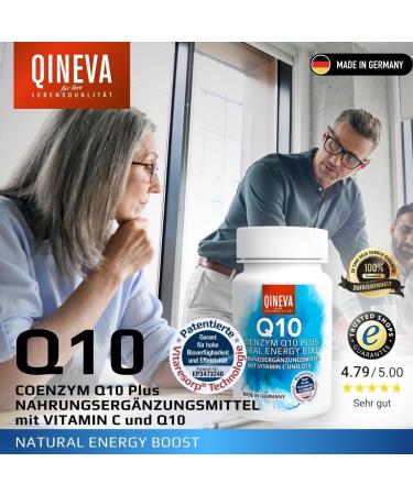 QINEVA Coenzyme Q10 Plus - Highly Absorbable Vegan Supplement for Metabolism - 30 Capsules | International Shipping Available - Buy Online on GoSupps.com