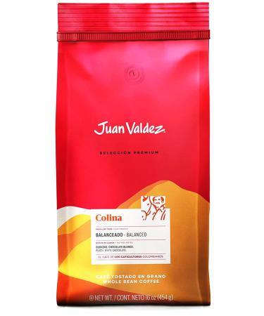 Juan Valdez Colina Colombian Premium Coffee | Whole bean | Balanced body | 16 oz (454 g)