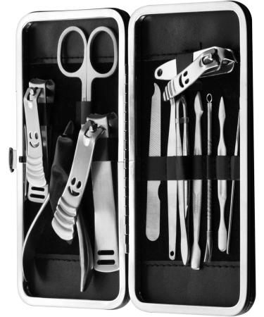 LaRoc 12pc Manicure & Pedicure Set - Nail Clippers Cuticle Remover - Luxurious Face Foot Hand Nail Care Kit - Pedicure Sets for Feet Mens Grooming Kits & Manicure Set for Women - Buy Online on GoSupps.com