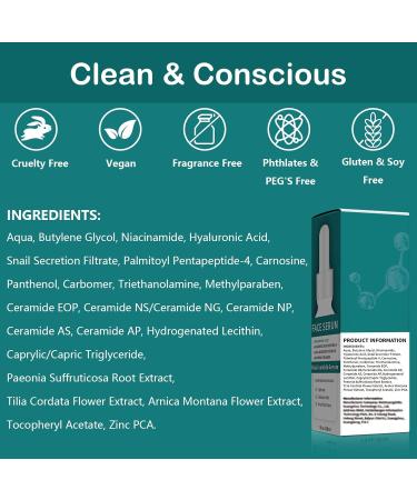 3 Pack Niacinamide Serum with Ceramide & Snail Secretion - Hydrating & Skin Toning (1fl.oz/30ml) - International Shipping - Buy Online on GoSupps.com