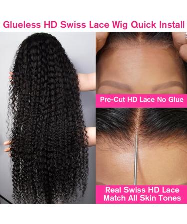 Wear and Go Water Wave HD Lace Front Wig 20 inch 180% Density - Brazilian Virgin Human Hair - Natural Color - Glueless Deep Water Wave 5x5 Transparent Lace Front Wig for Black Women - MSGEM 12A Human Hair - Buy Online on GoSupps.com