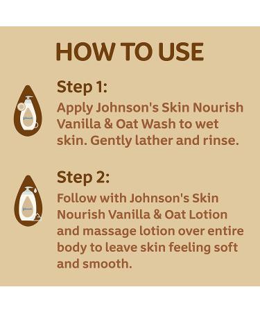 Johnson's Skin Nourishing Moisture Baby Body Wash - Vanilla & Oat Scents - Hypoallergenic, Tear Free, Paraben, Dye, Sulfate & Phthalate-Free - 20.3 fl. oz - Buy Online on GoSupps.com