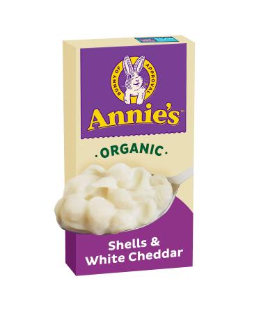 Annies Shells White Cheddar Organic Mac and Cheese Dinner with Organic Pasta, Kids Macaroni and Cheese Dinner, 6 OZ (Pack of 12) - Buy Online on GoSupps.com