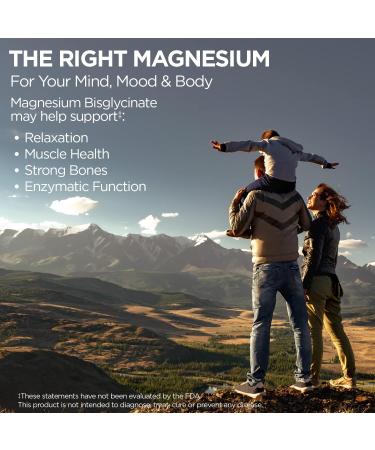 KAL Chelated Magnesium Bisglycinate Magnesium Supplement for Relaxation Bone Health Nerve & Muscle Function Support* High Absorption Gentle Digestion Vegan Gluten Free 60 Servings 180 Tablets - Buy Online on GoSupps.com
