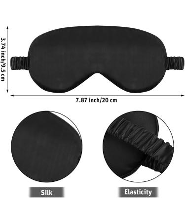 2 Pack Silk Satin Sleep Masks Adjustable Light Blocking Eye Covers for Travel & Sleep | Breathable Comfortable Blindfold for Men & Women - Buy Online on GoSupps.com
