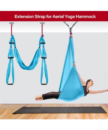 Buy Dasking Daisy Chains - 23KN Strong Yoga Hammock Extension Belt | Adjustable Nylon Exercise Strap for Climbing Aerial Yoga Pilates & Fitness (2 Pieces 110cm Red) - Buy Online on GoSupps.com