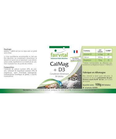 Fairvital | KalMag ainsi que D3 - set pour pendant 3 mois - 90 - capsules de calcium et magn sium et de Vitamine D3 - Buy Online on GoSupps.com